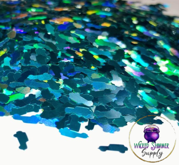 Boxy Car Shape Glitter