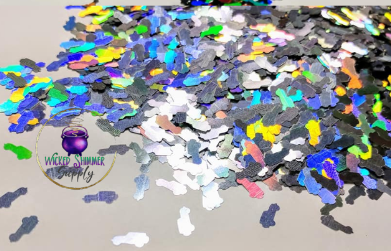 Boxy Car Shape Glitter